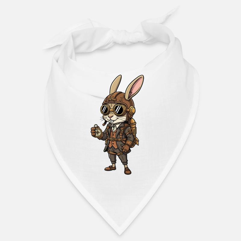 Bunny Explorer Steampunk Kompass Retro Bandana