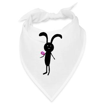 Hase Lolli Kinder - Bandana - Weiß - Vorne