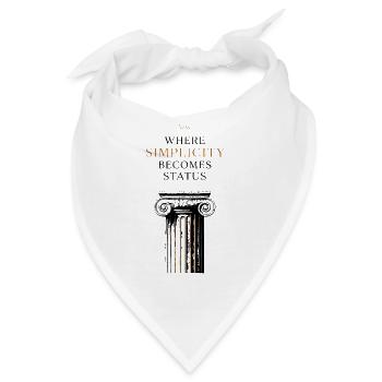 Minimalismus Luxus Schlichtes Premium Status - Bandana - Weiß - Vorne