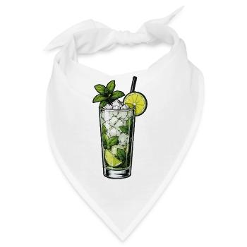 Mojito Glas Illustration - Bandana - Weiß - Vorne
