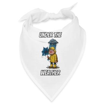 Under the Weather – Witzige buchstäbliche Idiom-Zeichentrickserie - Bandana - Weiß - Vorne