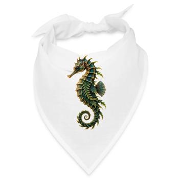 Botanische Seepferdchen-Rüstung - Bandana - Weiß - Vorne