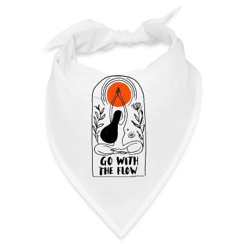 Go with the flow - Bandana - Weiß - Vorne