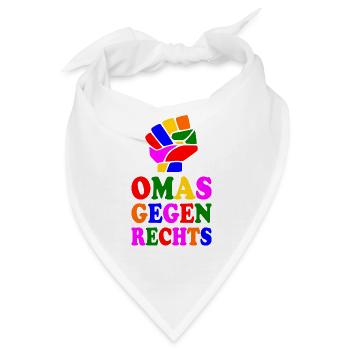 Omas gegen rechts - Bandana - Weiß - Vorne