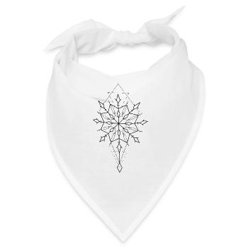 Muster Symbol Geometrie - Bandana - Weiß - Vorne