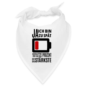 Das stärkste Prozent - Bandana - Weiß - Vorne
