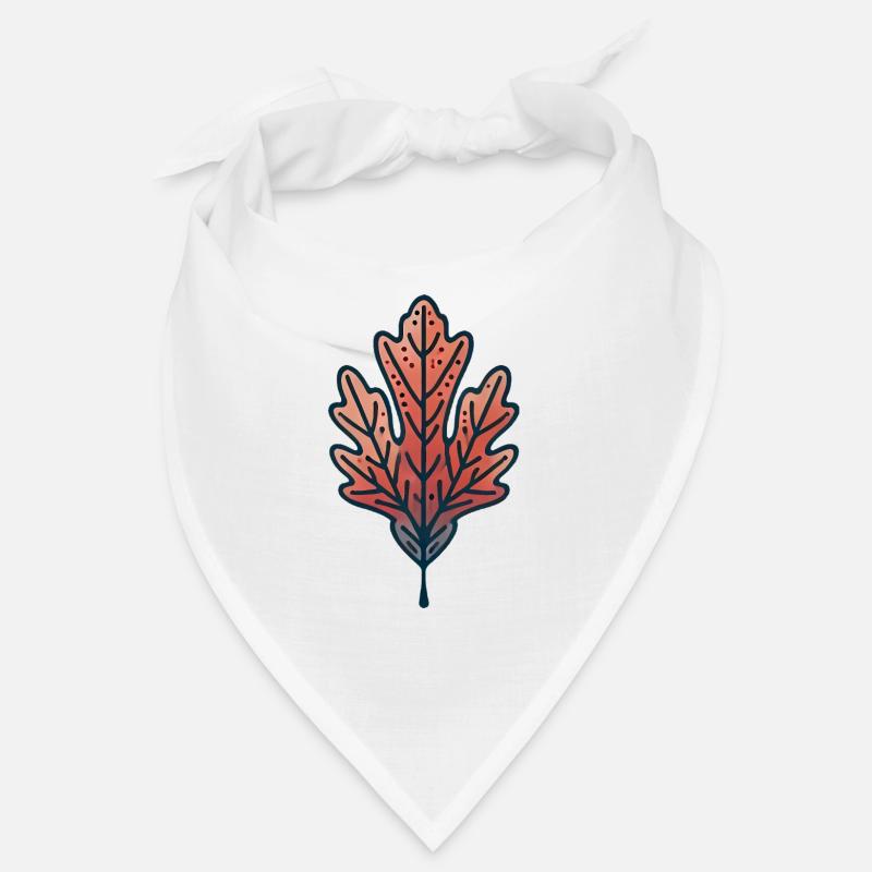 Rustic Autumn Leaf Illustration Bandana