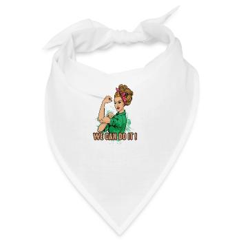 we can do it ja wir können schaffen das für frauen - Bandana - Weiß - Vorne
