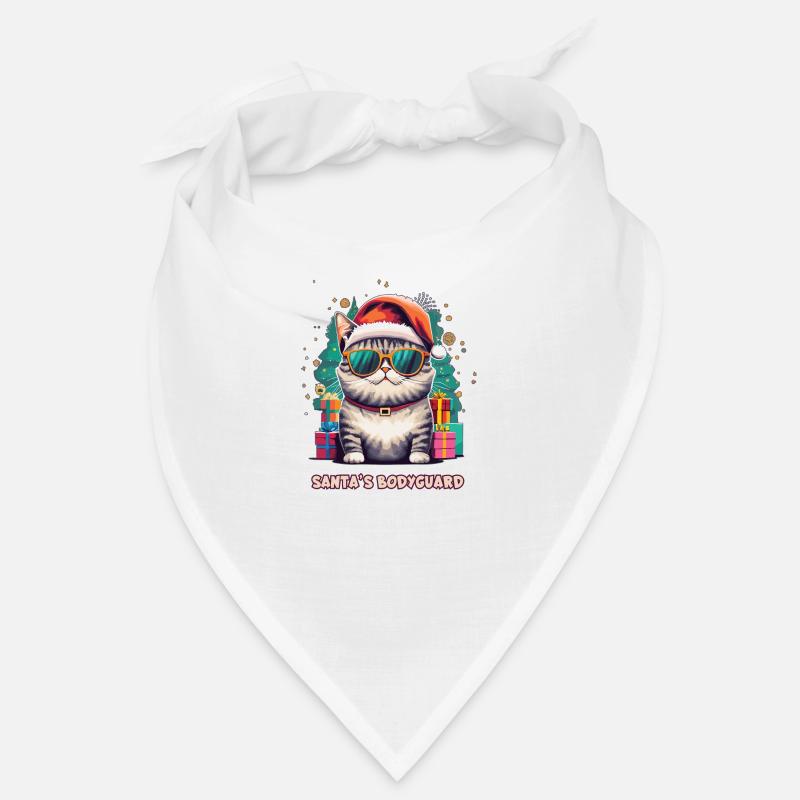 Le chat garde du corps du Père Noël Bandana