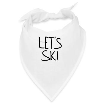 Let's Ski - Bandana - Weiß - Vorne