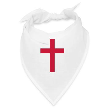 Christliches Kreuz (Farbe veränderbar) - Bandana - Weiß - Vorne