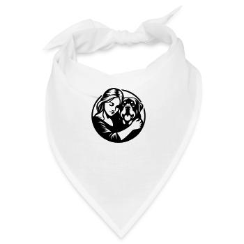 Rottweiler Mom - dogmom Vektor Design - Bandana - Weiß - Vorne