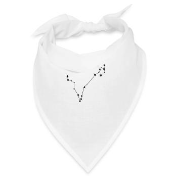 Sternzeichen Fisch - Bandana - Weiß - Vorne