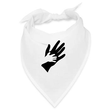Hand - Bandana - Weiß - Vorne