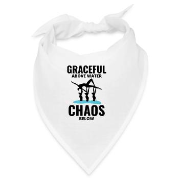 Anmutiges Chaos Synchronschwimm-Teamschwimmer - Bandana - Weiß - Vorne