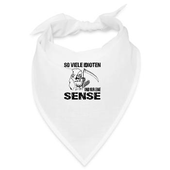 Spruch - Bandana - Weiß - Vorne