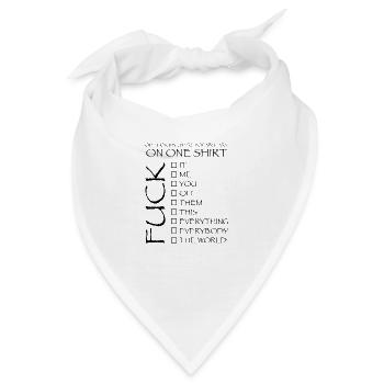 Oh look entire vocabulary, Sarkasmus Provokation - Bandana - Weiß - Vorne