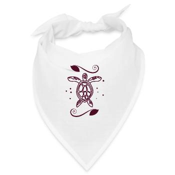 Schildkröte / Kriechtier - Reptilie - Bandana - Weiß - Vorne