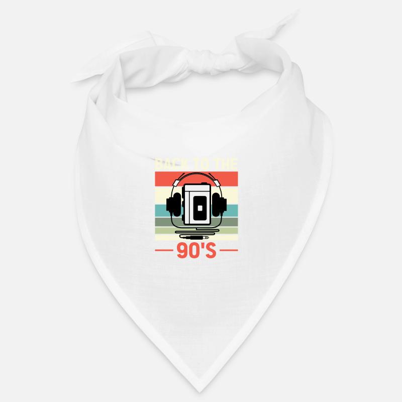 Walkman Back to the 90s - Geschenkidee - Bandana - Weiß