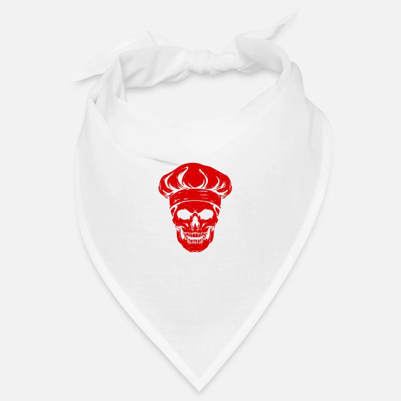 Cook Skull Skeleton Chef Bandana
