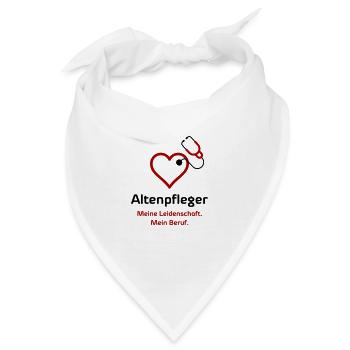 Altenpfleger - Bandana - Weiß - Vorne