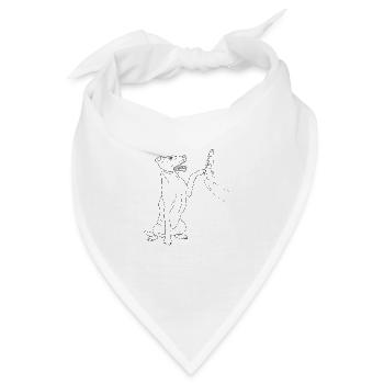 Jack Russell Terrier - Bandana - Weiß - Vorne