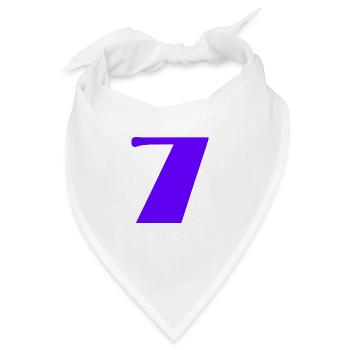 7. 7 JAHRE. 7. JAHRESTAG. GEBURTSTAG 7 JAHRE - Bandana - Weiß - Vorne
