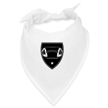 Bodybuilding Gewichtheben Fitness Workout - Bandana - Weiß - Vorne