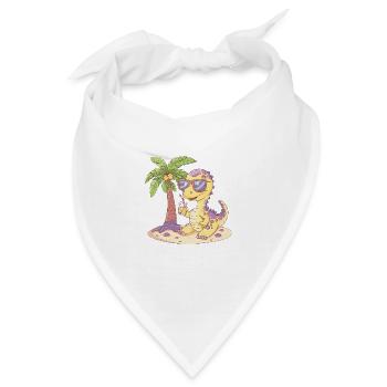 Dinosaurier brontosaurus Sommer - Bandana - Weiß - Vorne