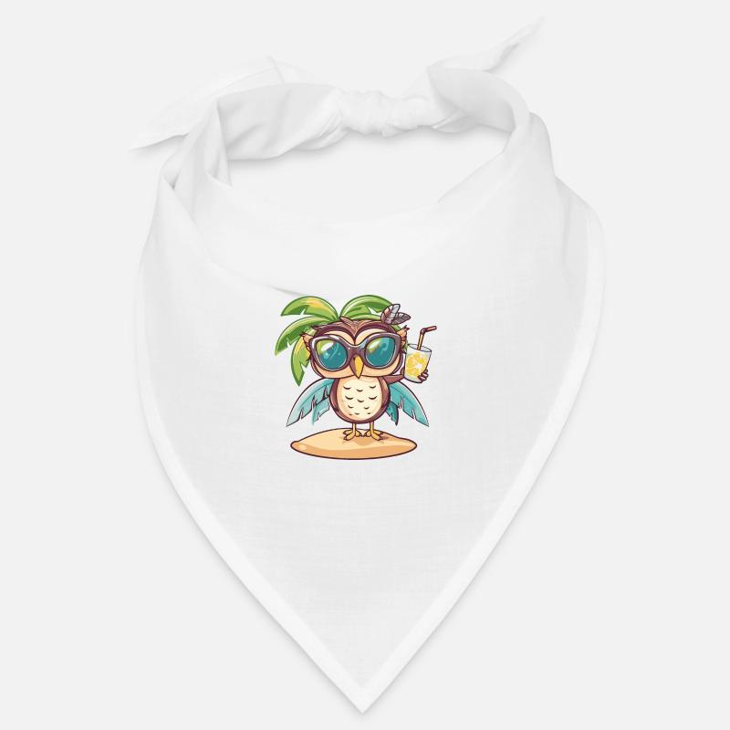 Owl Summer Beach Comic Bandana