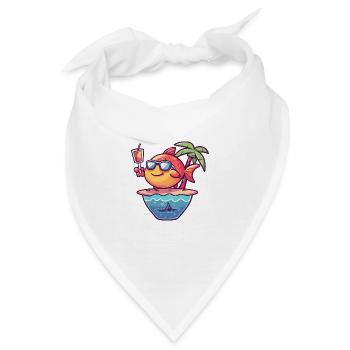 Fisch Sommer Ozean Comic - Bandana - Weiß - Vorne