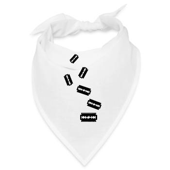 Rasierklinge Icon Symbol - Bandana - Weiß - Vorne