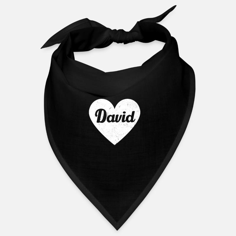 David First Name Gift Idea Heart Love I Love Bandana