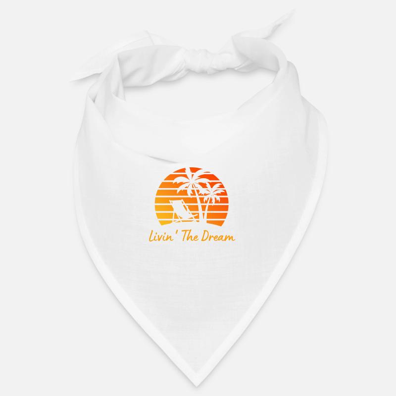 Live your dream beach palm trees holiday sun fun Bandana