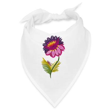 Schöne isolierte Blumen - Bandana - Weiß - Vorne