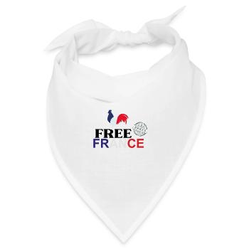 Tricolor Hahn Freies Frankreich - Bandana - Weiß - Vorne