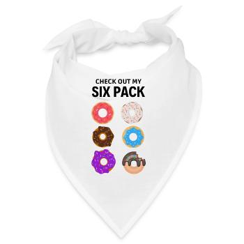 Schauen Sie sich mein Sixpack an. Sixpack-Donut - Bandana - Weiß - Vorne