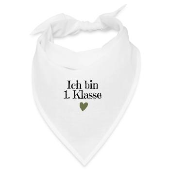 Ich bin 1 Klasse - Bandana - Weiß - Vorne