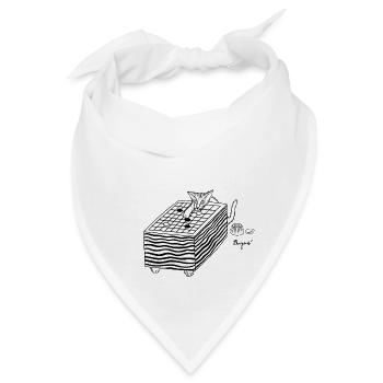 Schnüffeln an der dritten Zeile (Schwarz auf Weiß) - Bandana - Weiß - Vorne