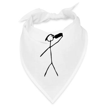 saufen - Bandana - Weiß - Vorne