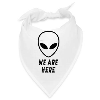 Alien waren hier - Bandana - Weiß - Vorne