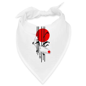Bamboo Design - Nishikigoi - Koi Fish 5 - Bandana - Weiß - Vorne