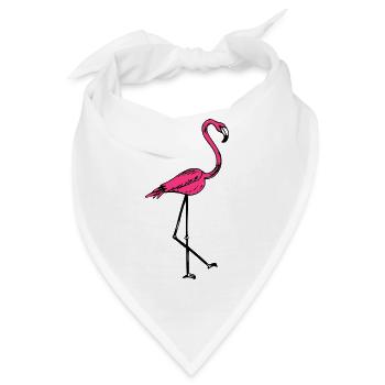 flamingo - Bandana - Weiß - Vorne