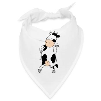 Mooviestars - Hipster Cow - Bandana - Weiß - Vorne