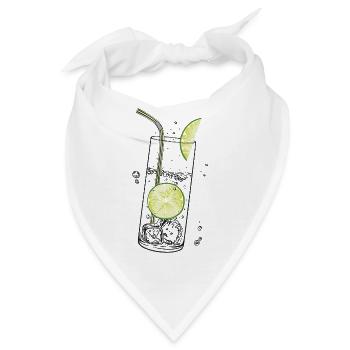 Limetten Limonade Sommer Limo - Bandana - Weiß - Vorne