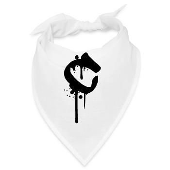 c graffiti tropfen farbklex blut spray 1 - Bandana - Weiß - Vorne