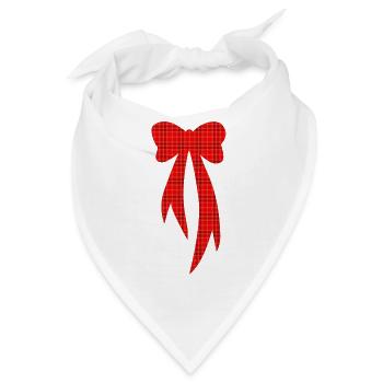 Schleife Schottenmuster - Bandana - Weiß - Vorne