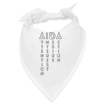 AIDA – Formel Kommunikation Marketing Verkauf - Bandana - Weiß - Vorne