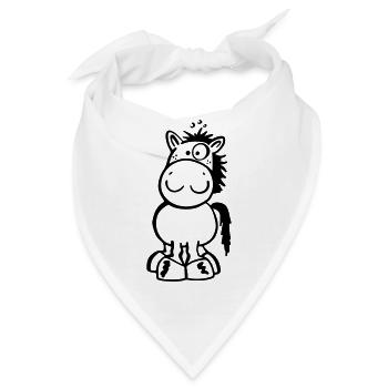 Kleines Pferdchen - Bandana - Weiß - Vorne