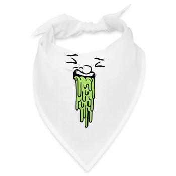 kotzendes gesicht - Bandana - Weiß - Vorne